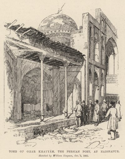 Tomb of Omar Khayyam, the Persian Poet, at Naishapur by William Crimea Simpson